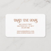 Retro Boho Terracotta and Sage Sun Mountains Visitenkarte (Rückseite)