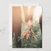 Retro Boho Terracotta Burnt Orange Wedding Save The Date (Rückseite)