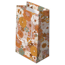 Retro Boho Terracotta Floral Blume Bohemisch Kleine Geschenktüte