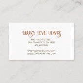 Retro Boho Terracotta Sage Südwest Sun Wüste Visitenkarte (Rückseite)