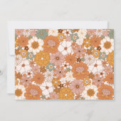 Retro Boho Terrakotta Floral Personalisierte Hochz Dankeskarte (Rückseite)