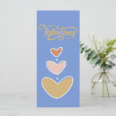 Retro-Boho-Valentinstag-Flachkarte (Stehend Vorderseite)