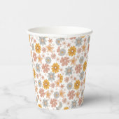 Retro Boho Vintage Blume Power Pappbecher (Rechts)