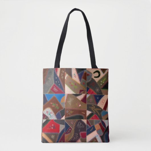 Retro Boho Vintage Patchwork Verrückte Steppdecke Tasche (Vorderseite)