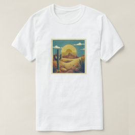 Retro-Boho-Vintage-Stil-Wüstenillustration T-Shirt