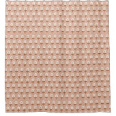 Retro-Boho-Vorhang Braun-Grün-Blumen-Vibes Duschvorhang (Vorderseite)
