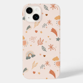 Retro Boho Wasserfarbe Regenbogenneutral Case-Mate iPhone 14 Hülle