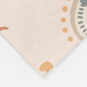 Retro Boho Wasserfarbe Regenbogenneutral Fleecedecke (Ecke)