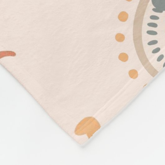 Retro Boho Wasserfarbe Regenbogenneutral Fleecedecke (Ecke)