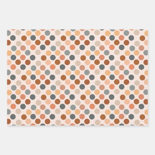 Retro Boho Wasserfarbe Regenbogenneutral Geschenkpapier Set (Vorderseite 2)