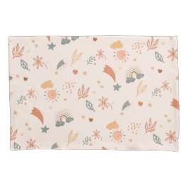 Retro Boho Wasserfarbe Regenbogenneutral Kissenbezug