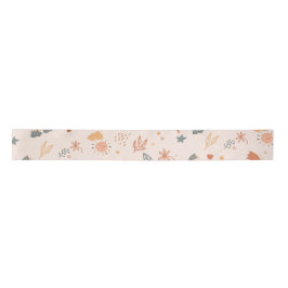 Retro Boho Wasserfarbe Regenbogenneutral Satinband