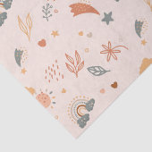 Retro Boho Wasserfarbe Regenbogenneutral Seidenpapier (Detail)