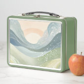 Retro Boho Wasserfarbenansicht Metall Brotdose (Beispiel)