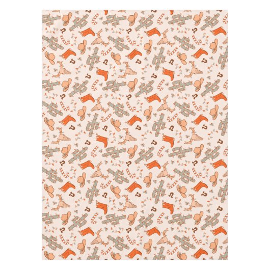 Retro Boho Western Desert Cactus Pattern Weihnacht Tischdecke (Vorderseite)