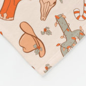 Retro Boho Western Weihnachtswüste Cactus Pattern Fleecedecke (Ecke)