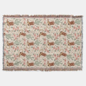 Retro-Boho-Western-Wüsten-Kaktus- und Blumenmuster Decke (Vorderseite)