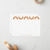 Retro Boho Wüste Rainbow Terracotta Personalisiert Mitteilungskarte (Vorderseite/Rückseite Beispiel)