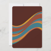 Retro Bold 70's Rainbow Swirl Lässige Hochzeit Einladung (Rückseite)