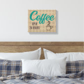 Retro Bold Coffee Shop Diner Signer Art Leinwanddruck (Insitu (Schlafzimmer))