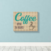 Retro Bold Coffee Shop Diner Signer Art Leinwanddruck (Insitu (Holzboden))