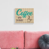 Retro Bold Coffee Shop Diner Signer Art Leinwanddruck (Insitu (Wohnzimmer))