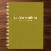 Retro Bold Einfach Grün Rosérosa Notizblock