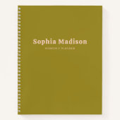 Retro Bold Einfach Grün Rosérosa Notizblock (Vorderseite)