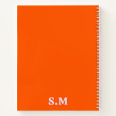 Retro Bold Einfach Lavendel Orange Notizblock (Rückseite)
