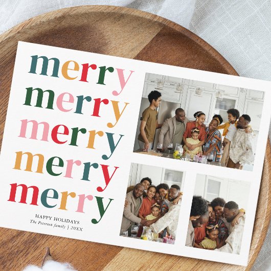 Retro Bold Frohe Weihnachten Moderne Minimal 3 Fot
