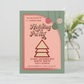 Retro bold fun company Party Einladung (Stehend Vorderseite)