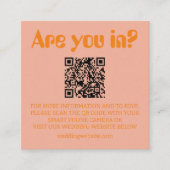 Retro Bold Groovy Wedding RSVP Begleitkarte (Vorderseite)