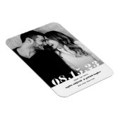 Retro Bold Italienisches Typografisches Foto Save  Magnet (Rechte Seite)