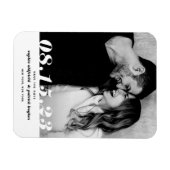 Retro Bold Italienisches Typografisches Foto Save  Magnet (Horizontal)