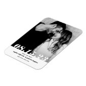 Retro Bold Italienisches Typografisches Foto Save  Magnet (Linke Seite)