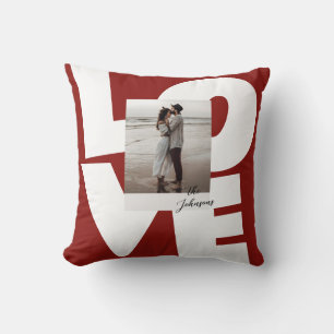 Retro-Bold-Liebes-Typografie-Wandkunst mit Foto Kissen