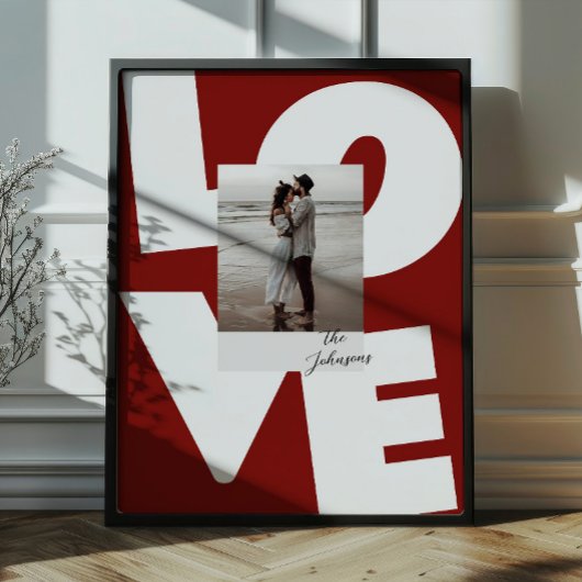 Retro-Bold-Liebes-Wandkunst mit Foto Poster