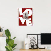 Retro-Bold-Liebes-Wandkunst mit Foto Poster (Heimbüro)