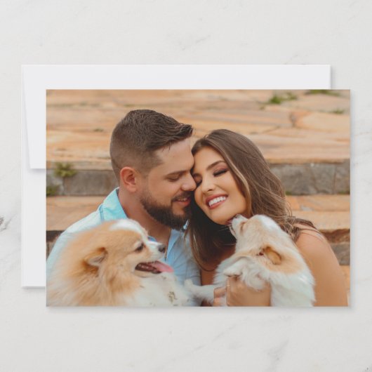 Retro Bold Neon Orange Pink Arch Wedding Save The Date (Rückseite)