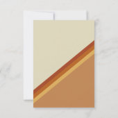 Retro Bold Neon Orange Pink Wedding RSVP Karte (Rückseite)