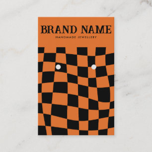 Retro Bold Orings Display Card Halloween Orange Visitenkarte