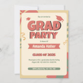 Retro Bold Party Einladung (Vorderseite)