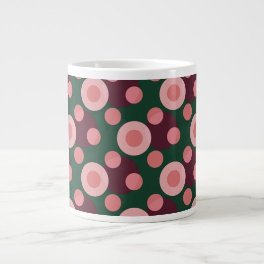Retro-Bold-Polka-Dot-Muster-Jumbo-Mug Jumbo-Tasse (Vorderseite)