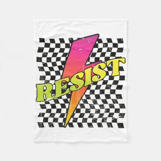 Retro Bold Resist Fleecedecke (Vorderseite)