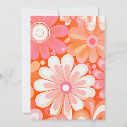 Retro Bold Rosa Arch Wedding Einladung (Rückseite)