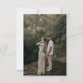 Retro Bold Rust & Pfirsich Foto-Hochzeit Save The Date (Rückseite)