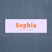 Retro Bold Serif Simple Green Lavender Orange Namensschild