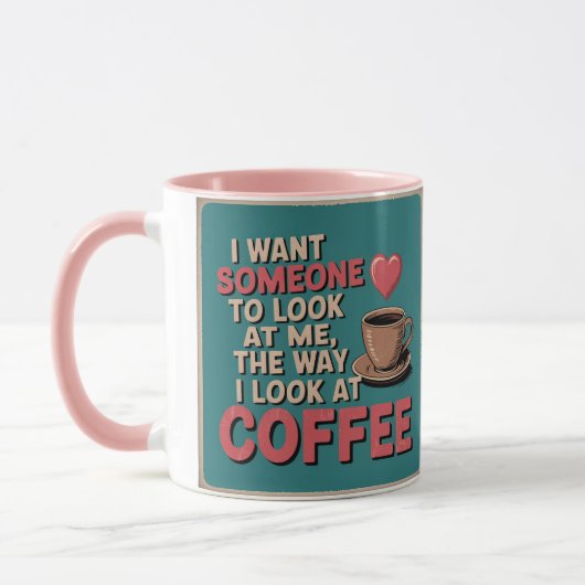 Retro Bold Tasse "I want I Had Jones" (Links)
