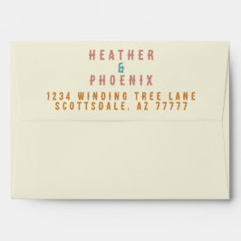 Retro Bold Typografie Bright Custom Foto Wedding