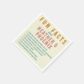 Retro Bold Typografie Bright Custom Fun Fakt Serviette (Ecke)